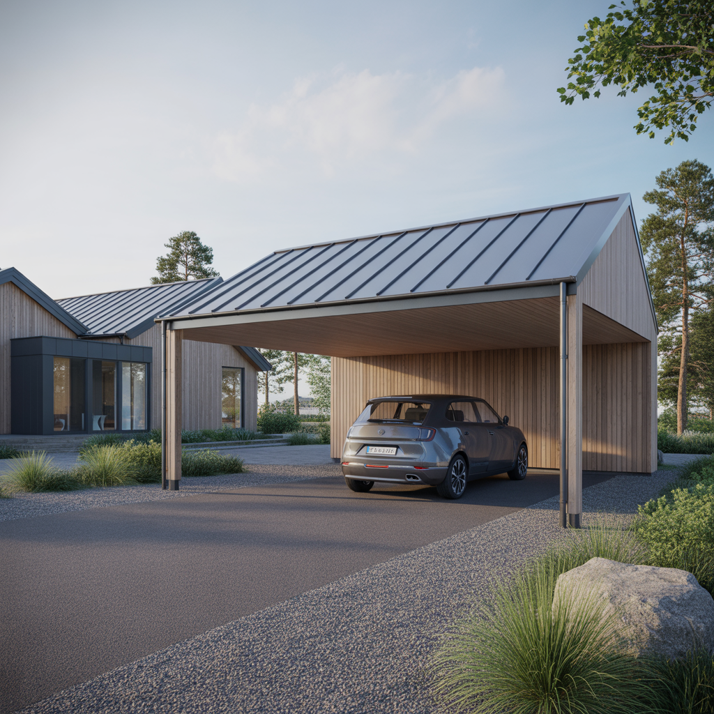 3.Inspiration Moderna carportar med plattak