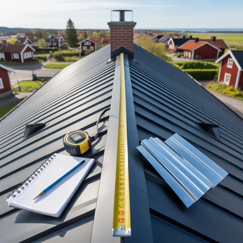 8.Tips och tricks for att mata ett tak infor platlaggning