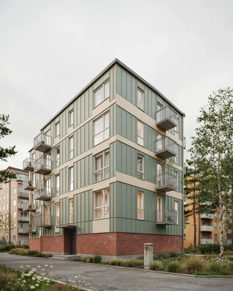 montering av fasadpl t p flerbostadshus i fisks tra